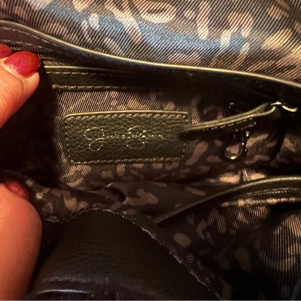 Jessica Simpson faux fur backpack